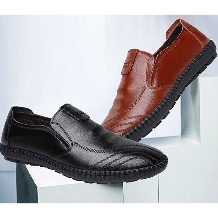 メンズ スリッポン シューズ ドライビングシューズ PUレザー 合皮 軽量