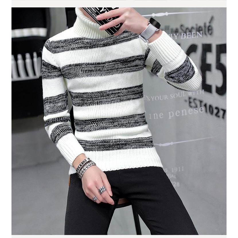 LOEFF ロエフ タートルネックニット ボーダー柄 LOEFF（ロエフ）の「＜LOEFF＞W ボーダー タートルネック