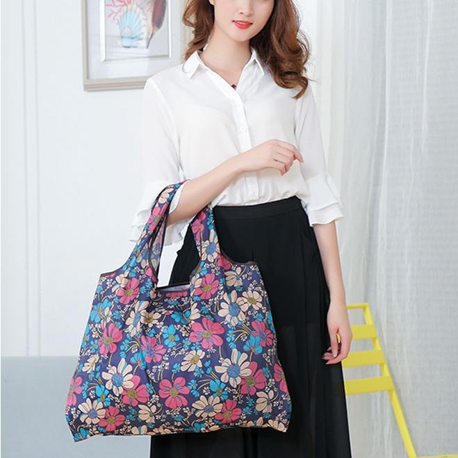 エコバッグ おしゃれ 大きめ 大容量 手提げ 収納 折りたたみ コンパクト  買い物 コンビニ  無地 花柄 ストライプ ヒョウ柄 ボタニカル |  | 23