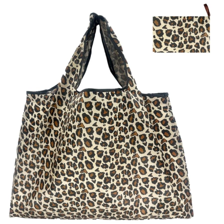 エコバッグ おしゃれ 大きめ 大容量 手提げ 収納 折りたたみ コンパクト  買い物 コンビニ  無地 花柄 ストライプ ヒョウ柄 ボタニカル |  | 16