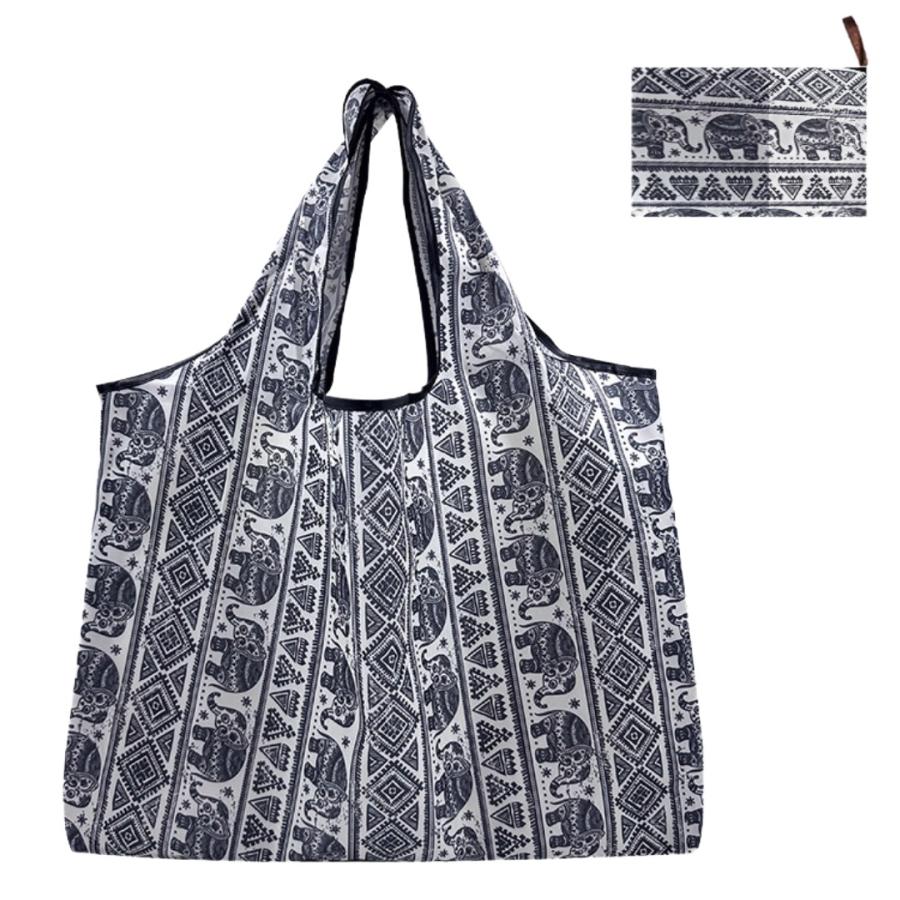 エコバッグ おしゃれ 大きめ 大容量 手提げ 収納 折りたたみ コンパクト  買い物 コンビニ  無地 花柄 ストライプ ヒョウ柄 ボタニカル |  | 17