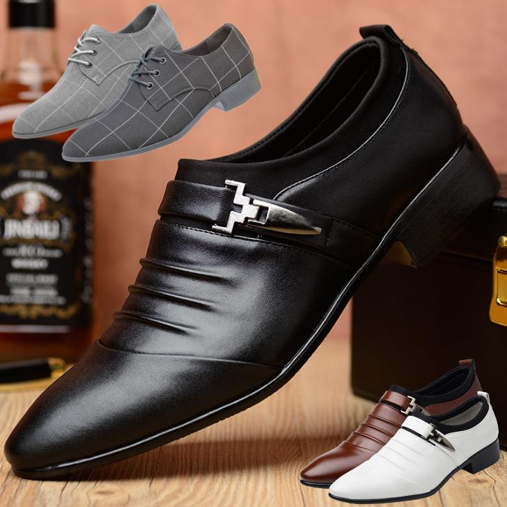 2種類選べる メンズ ビジネスシューズ メンズシューズ プレーントゥ 合成革靴 無地 黒 ブラック 通勤 軽量 靴 夏 Hanagrocare Com