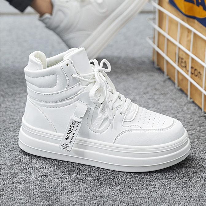 厚底約5cm メンズ ハイカット PUレザー スニーカー 靴 バッシュ 厚底約5cm メンズ ハイカット PUレザー スニーカー 靴 バッシュ