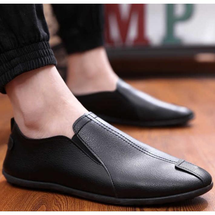 メンズ スリッポン PU レザー シューズ ドライビングシューズ 無地 軽量 カジュアル スポーツ スニーカー 運動靴 茶 白 黒 靴 秋 |  | 13