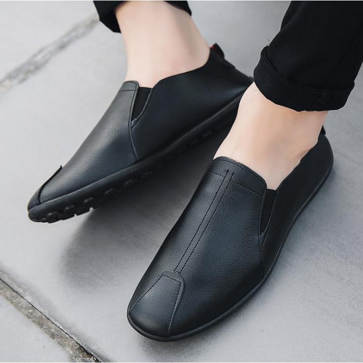 メンズ スリッポン PU レザー シューズ ドライビングシューズ 無地 軽量 カジュアル スポーツ スニーカー 運動靴 茶 白 黒 靴 秋 |  | 14