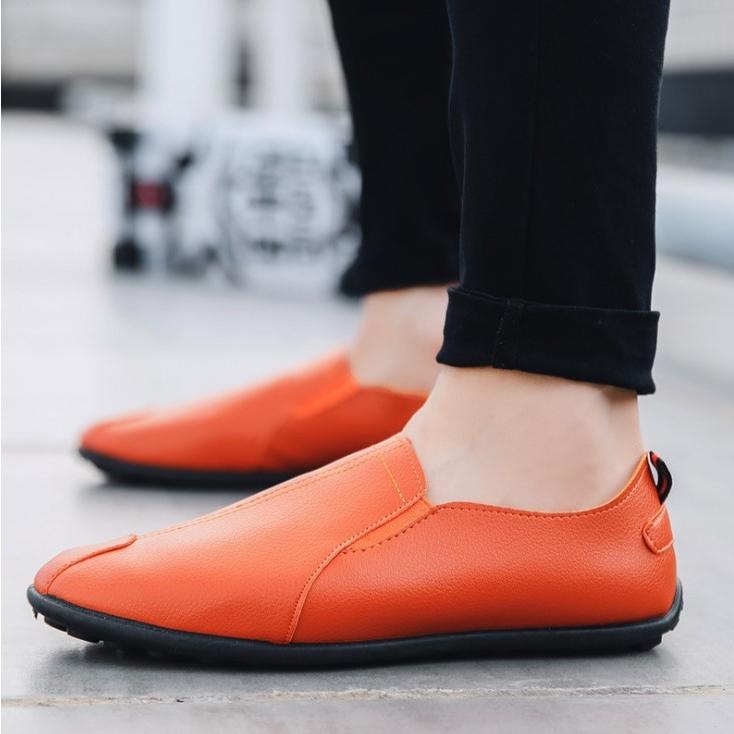 メンズ スリッポン PU レザー シューズ ドライビングシューズ 無地 軽量 カジュアル スポーツ スニーカー 運動靴 茶 白 黒 靴 秋 |  | 16