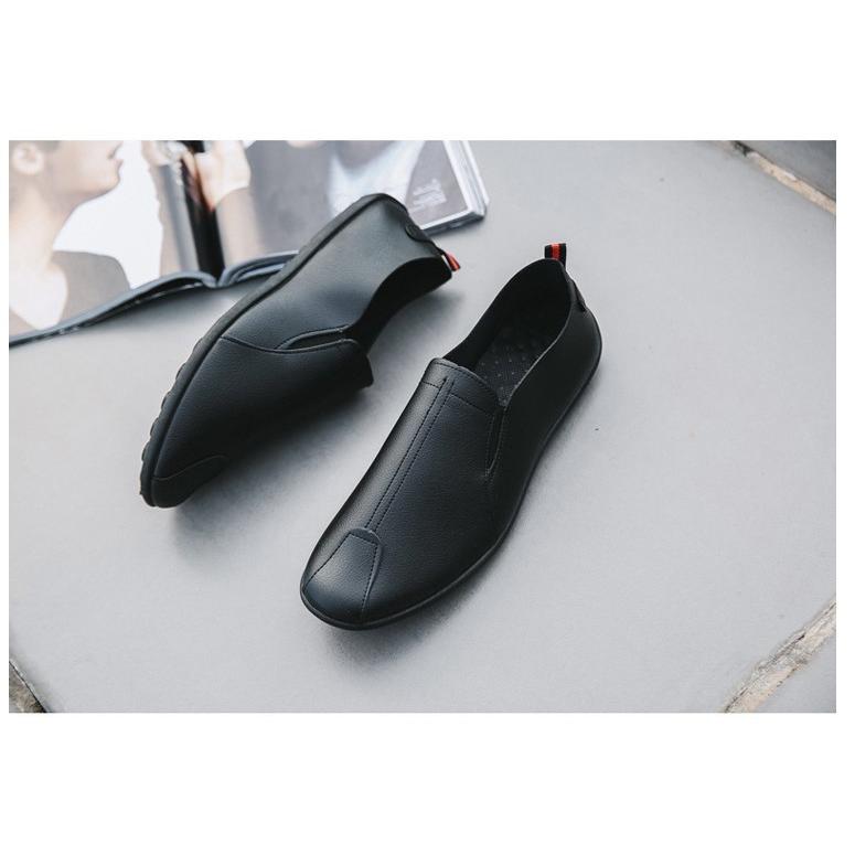 メンズ スリッポン PU レザー シューズ ドライビングシューズ 無地 軽量 カジュアル スポーツ スニーカー 運動靴 茶 白 黒 靴 秋 |  | 03
