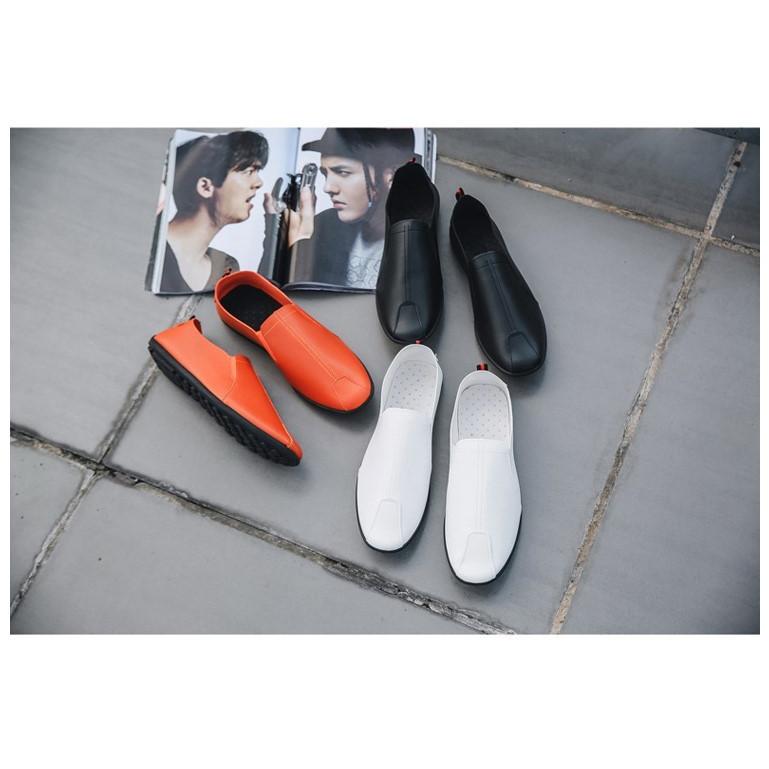 メンズ スリッポン PU レザー シューズ ドライビングシューズ 無地 軽量 カジュアル スポーツ スニーカー 運動靴 茶 白 黒 靴 秋 |  | 04