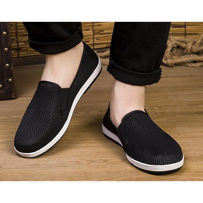メンズ スリッポン フラット シューズ ドライビングシューズ 軽量 薄め カジュアル スポーツ スニーカー 運動靴  靴 黒 無地 （sp9 sp16 sp17 sp18 sp19 sp28） |  | 16