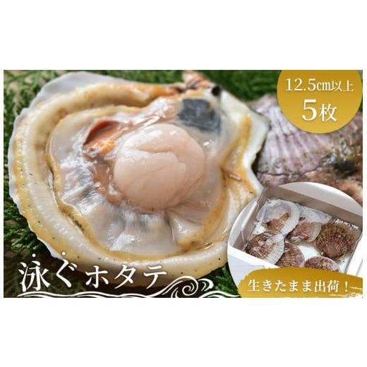 ふるさと納税 魚貝類 ホタテ 岩手県 釜石市 fc-39-001 泳ぐホタテ 特大5枚 ヤマキイチ商店 泳ぐホタテ 5枚