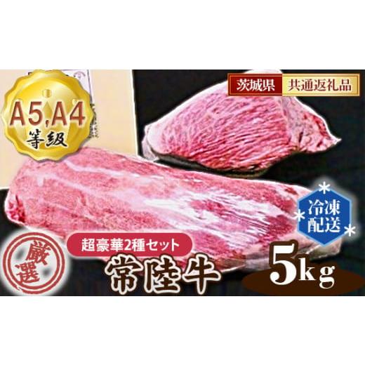 ふるさと納税 茨城県 坂東市 No.168 常陸牛 厳選!超豪華2種セット約5kg(A5・A4等級)[茨城県共通返礼品] / 牛肉 黒毛和牛 高級 茨城県