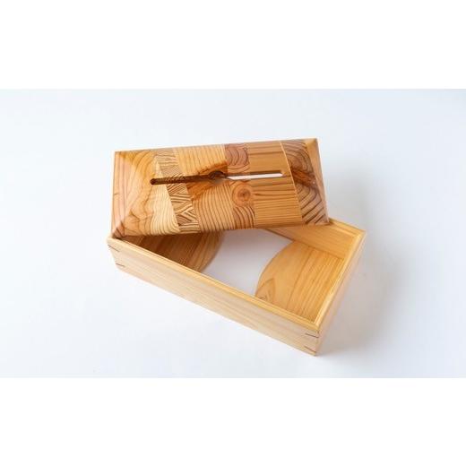 ふるさと納税 木工品・竹工品 福岡県 うきは市 Design Labo i 地元杉・ヒノキティッシュケース (パズル) 木製 ケース ティッシュホルダー 福岡県 うきは市の画像