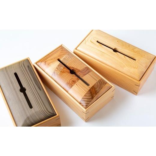ふるさと納税 木工品・竹工品 福岡県 うきは市 Design Labo i 地元杉・ヒノキティッシュケース (パズル) 木製 ケース ティッシュホルダー 福岡県 うきは市の画像