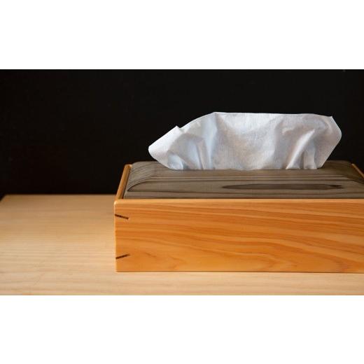 ふるさと納税 木工品・竹工品 福岡県 うきは市 Design Labo i 地元杉・ヒノキティッシュケース (パズル) 木製 ケース ティッシュホルダー 福岡県 うきは市の画像
