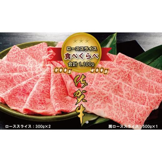 ふるさと納税 佐賀県 小城市 佐賀牛2タイプローススライス肉(1,100g)