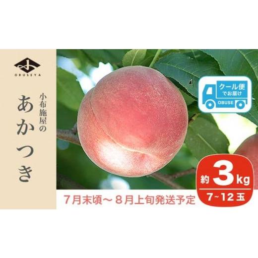 ふるさと納税 もも 長野県 小布施町 あかつき 約3kg 7〜12玉 ［小布施屋］ 桃 もも モモ フルーツ 果物 令和8年産 2026年7月末頃〜8月上旬発送 A-4の画像