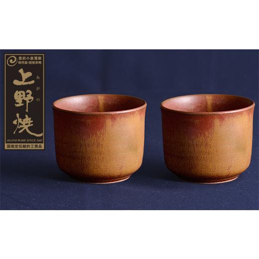 ふるさと納税 陶磁器・漆器・ガラス 福岡県 福智町 Y28-14 上野焼 酎杯ペアセット(茶/鉄釉) レビューキャンペーン開催