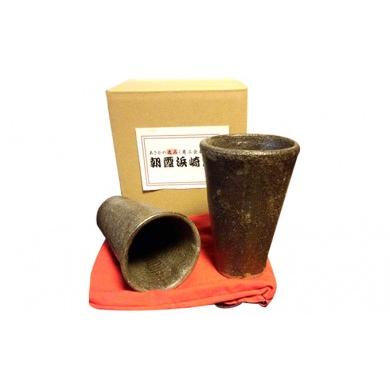 ふるさと納税 民芸品・工芸品 埼玉県 朝霞市 朝霞浜崎焼 ビアカップ(2個)セット