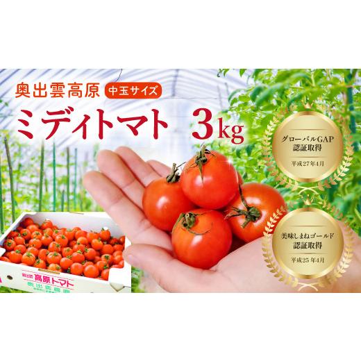 ふるさと納税 野菜類 トマト 島根県 奥出雲町 世界基準の奥出雲高原ミディトマト3kg(中玉サイズ) トマト とまと 3kg たっぷり 野菜 ミディトマト 中玉 一口…