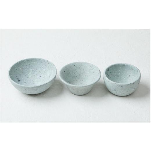 ふるさと納税 陶磁器・漆器・ガラス 福井県 福井市 ふくいブルー酒盃3点セット 軽い 青石 笏谷石 職人 食器 石 保温 保湿 工芸品 陶器 軽量 ふくいブルー C-02…_4