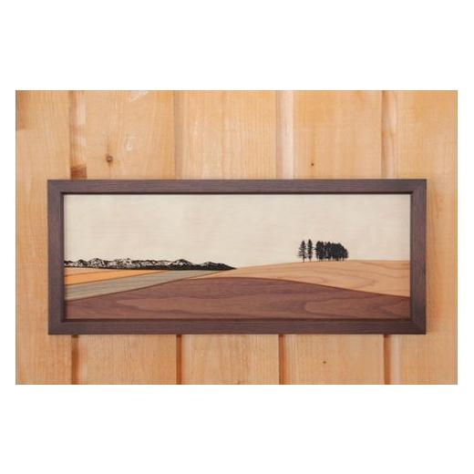 ふるさと納税 木工品・竹工品 北海道 美瑛町 貴妃花 壁掛けアート 木々