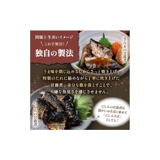 ふるさと納税 魚貝類 北海道 釧路市 釧路おが和 北の煮魚セット セット 常温保存 小分け 常温 北海道 北海道産 備蓄 海鮮 海産 魚 煮魚 F4F-2470_4