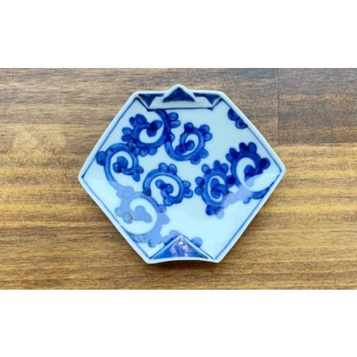 ふるさと納税 陶磁器・漆器・ガラス 佐賀県 有田町 有田焼 伯父山窯 染付豆皿 5枚セット まるふく 器 うつわ 豆皿 小皿 まめざら A35-588の画像