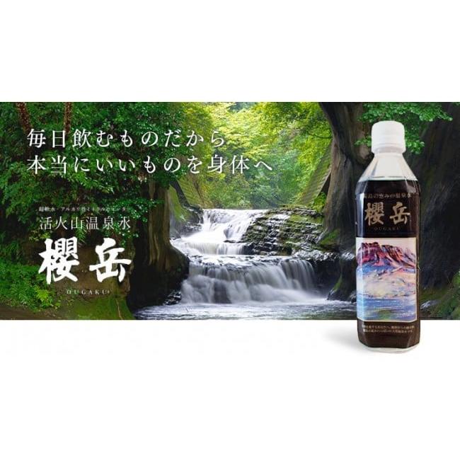 ふるさと納税 水・ミネラルウォーター 500mL〜999mL 鹿児島県 垂水市 B2-1513／飲む活火山温泉水・『櫻岳』 500ml×40本の画像