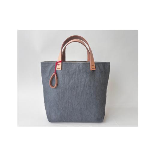 ふるさと納税 カバン トートバッグ 長野県 安曇野市 手染め帆布トートバッグ からふるS[桔梗鼠色]