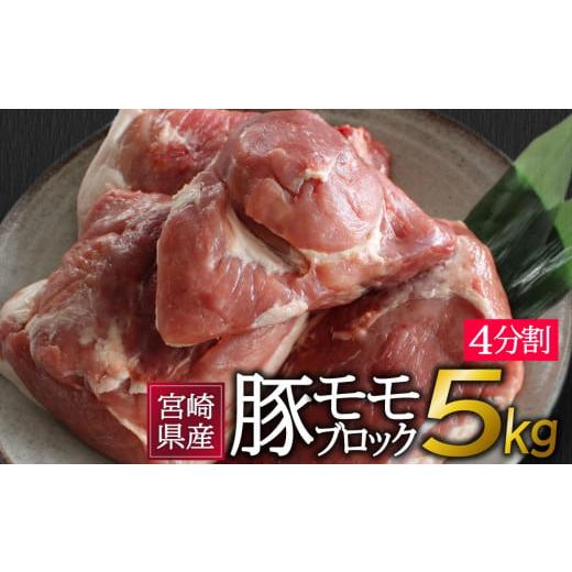 ふるさと納税 宮崎県 新富町 宮崎県産[豚モモブロック]5kg(4分割)[B137]