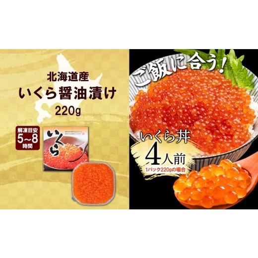 ふるさと納税 いくら 北海道 弟子屈町 3364.いくら醤油漬け 220g いくら醤油 イクラ しょうゆ漬け いくら イクラ 醤油 海鮮 魚介 いくら丼 鮭 魚卵 贈答 ギフ…の画像