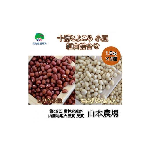ふるさと納税 北海道 豊頃町 山本農場 十勝とよころの小豆 紅白詰合せ 1.6kg×2種