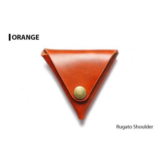 ふるさと納税 財布 宮城県 大和町 サムライクラフト 三角コインケース(小銭入れ) オレンジ (95mm×80mm×厚み25mm)レザー 革 レザー製品 革製品 ルガトショル…