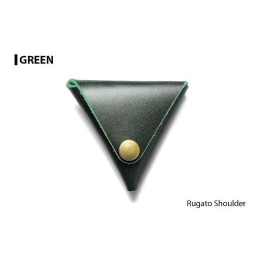 ふるさと納税 財布 宮城県 大和町 サムライクラフト 三角コインケース(小銭入れ) グリーン (95mm×80mm×厚み25mm)レザー 革 レザー製品 革製品 ルガトショル…