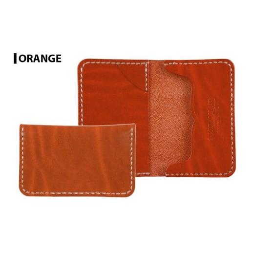 ふるさと納税 小物 宮城県 大和町 サムライクラフト カードケース(名刺入れ) オレンジ (67mm×110mm×厚み14mm) レザー 革 本革 レザー製品 革製品 ルガトショ…