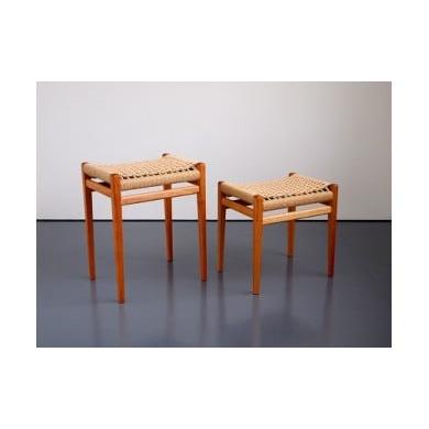 ふるさと納税 木工品・竹工品 北海道 東川町 ペーパーコードスツール(クルミ/Lサイズ/カナコ編み) クルミ・L&カナコ編み