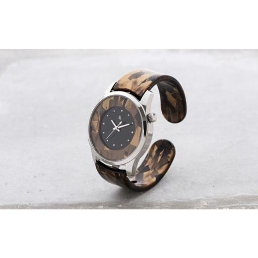 ふるさと納税 時計 メンズ腕時計 福井県 鯖江市 漆器×眼鏡 技のコラボ『IGATTA COLLETTI バングルウォッチ・メンズ』 ゴールドモザイク I-03404b ゴールドモ…