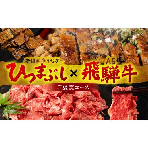 ふるさと納税 うなぎ 岐阜県 大垣市 ご褒美コース 老舗料亭うなぎ × A5飛騨牛 飛騨牛 A5 A5ランク A5等級 切り落とし うなぎ unagi ひつまぶし 国産 長焼 蒲…