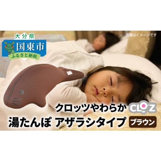 ふるさと納税 タオル・寝具 大分県 国東市 クロッツやわらか湯たんぽ アザラシタイプ ブラウン_10103Z-2 アザラシタイプ ブラウン