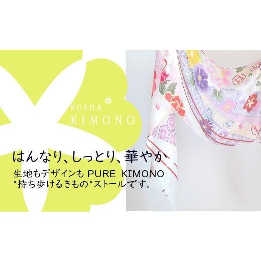 ふるさと納税 小物 ストール・マフラー 新潟県 五泉市 ストール 絽紗 はじめてのROSHA-KIMONO ( ブラック ) シルク100% レディース | おしゃれ シンプル マフ…