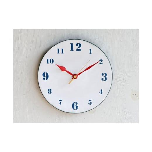 ふるさと納税 雑貨・日用品 インテリア 埼玉県 北本市 壁掛け時計 白地×青色 文字盤M | 時計 壁掛け 七宝 七宝焼き 装飾 インテリア シンプル シック デザイ…