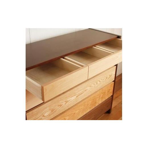 ふるさと納税 家具 タンス・チェスト 福岡県 大川市 MOBEL／メーベル 120-5チェスト 引出しが本体に入り込んだフラットなデザインに異なる5種類の天然木を使…_2