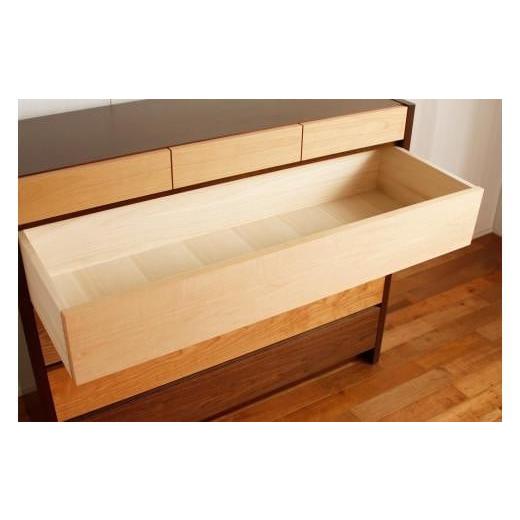ふるさと納税 家具 タンス・チェスト 福岡県 大川市 MOBEL／メーベル 120-5チェスト 引出しが本体に入り込んだフラットなデザインに異なる5種類の天然木を使…_3