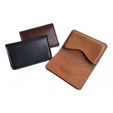 ふるさと納税 民芸品・工芸品 秋田県 五城目町 レザー名刺ケース(黒) 黒