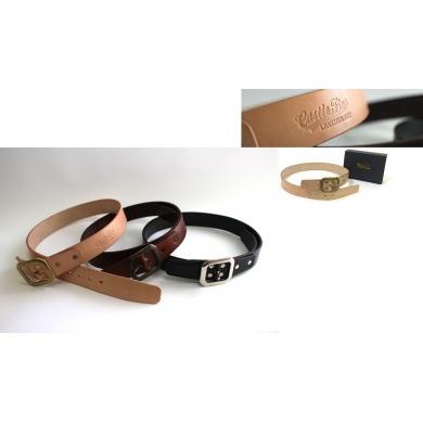 ふるさと納税 民芸品・工芸品 秋田県 五城目町 レザーベルト(茶)28インチ(700mm) 700mm