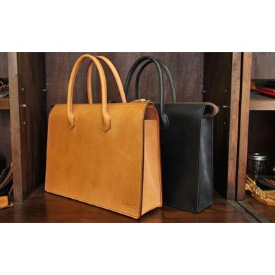 ふるさと納税 民芸品・工芸品 秋田県 五城目町 ヌメ革バック(ナチュラル) ナチュラル