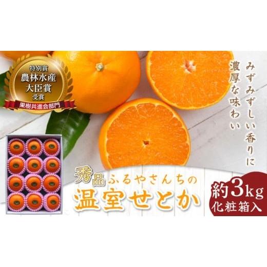 ふるさと納税 みかん・柑橘類 宮崎県 串間市 AD-AB2 期間限定・先行予約 数量限定 農林水産大臣賞受賞農園 ふるやさんちの温室せとか 秀品 (約3kg・7〜12玉入…