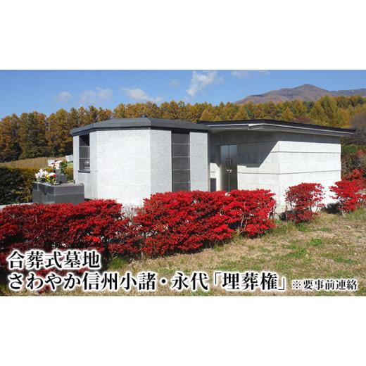 ふるさと納税 イベントやチケット等 長野県 小諸市 要事前連絡 さわやか信州小諸・永代「埋葬権」 市営 高峯聖地公園 合葬使用権  