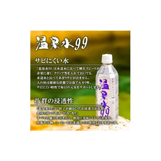 ふるさと納税 水・ミネラルウォーター 1L〜2L 鹿児島県 垂水市 C3-0836／飲む温泉水／温泉水99（1.9L×24本）の画像