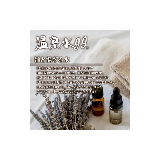 ふるさと納税 水・ミネラルウォーター 1L〜2L 鹿児島県 垂水市 C3-0836／飲む温泉水／温泉水99（1.9L×24本）の画像